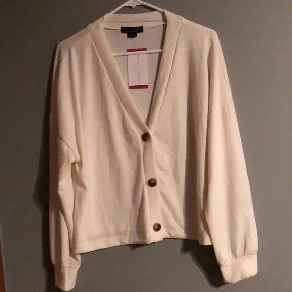 BRAND NEW  WOMAN DAYTRIPPER CARDIGAN SIZE X-LARGE! NWT! THE COLOR IS OFF !WHITE - Picture 3 of 4